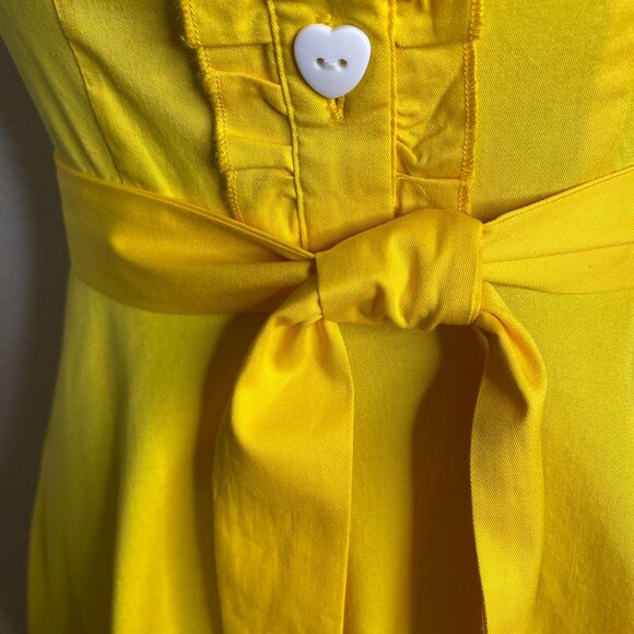 Wedtrend 1950s Retro Dress Womens Size Small Yellow Rockabilly Tradwife - Picture 7 of 15